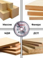 Пильный диск твердосплавный WORCRAFT WPI19165-CS24, 36T TCT, 165х1,6х20 мм