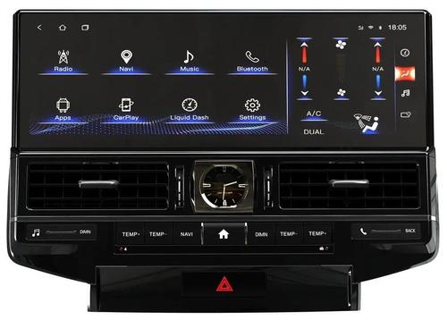 Магнитола для Toyota Land Cruiser 200 2007-2015 (экран климата внизу) - Kuberg ZH-T1601X на Android 12, Быстрая, 4G SIM-слот, CarPlay