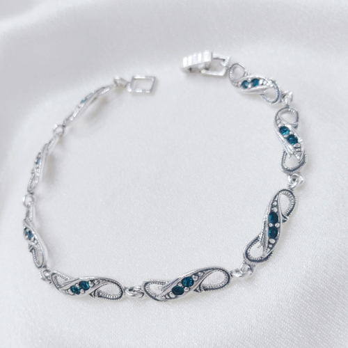 "Корона" браслет в серебряном покрытии из коллекции "Милан" от Jenavi  с замком  пряжка