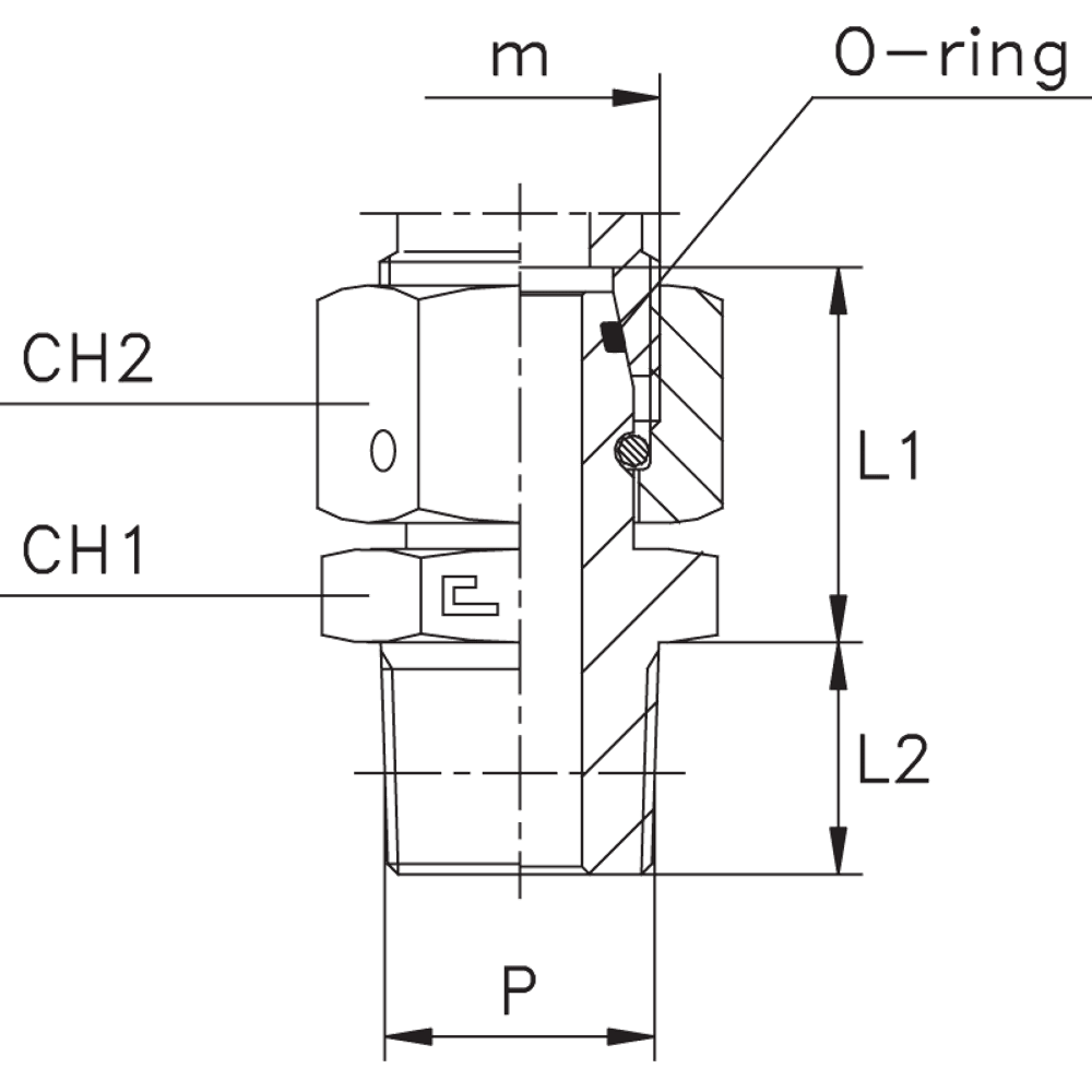 Штуцер FNС DL15 NPT 1/2 - 22х1.5