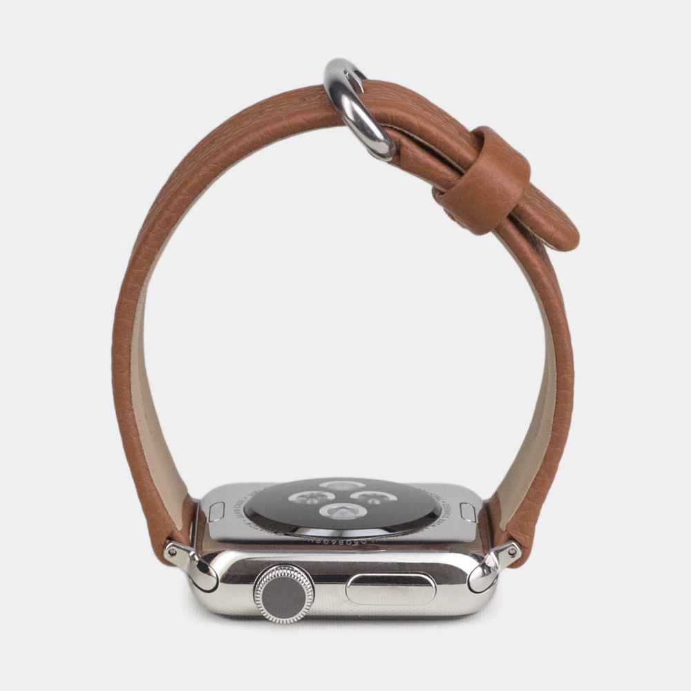 Ремешок для Apple Watch 44/45/46 mm из кожи теленка, цвета карамель