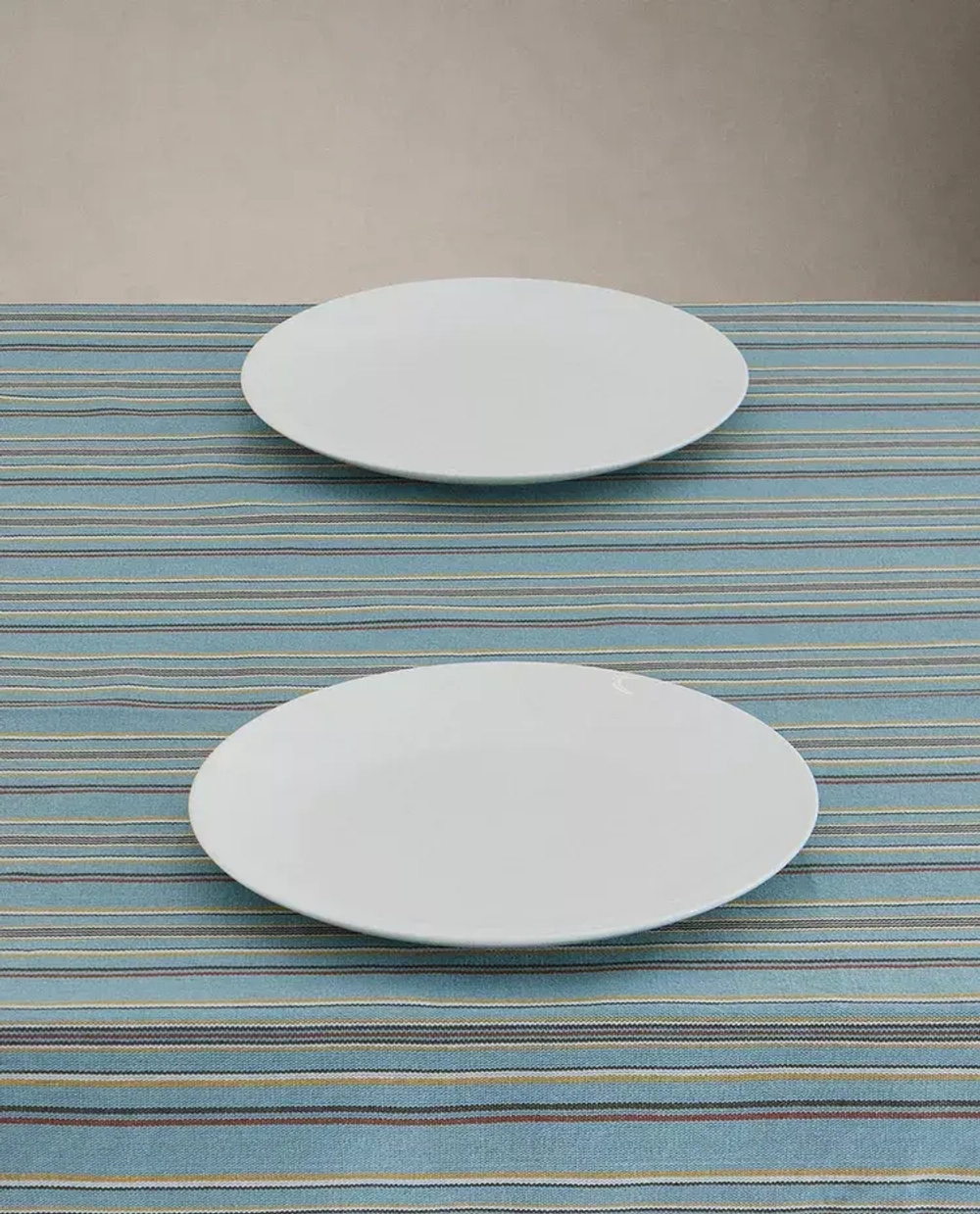 ZARA HOME ХЛОПКОВАЯ СКАТЕРТЬ В ПОЛОСКУ, СИНИЙ