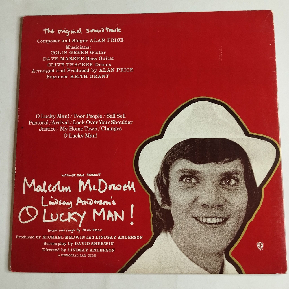 Винтажная виниловая пластинка LP Alan Price O Lucky Man О, Счастливчик Soundtrack (USA 1973)