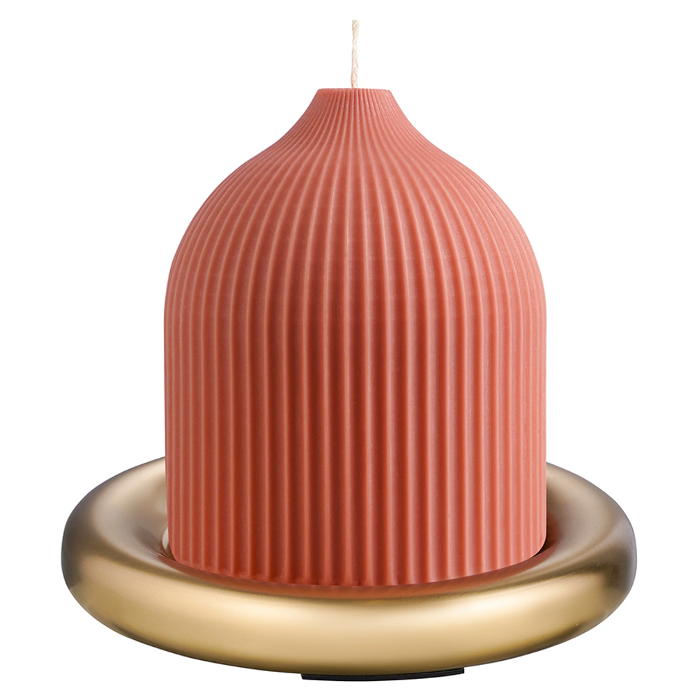 Подсвечник круглый с титановым покрытием из коллекции edge, 12 см