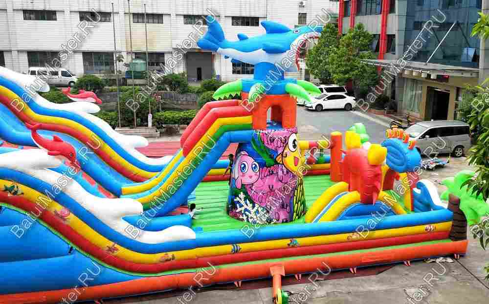 Коммерческий надувной батут "На морском дне" 15*8*8 м