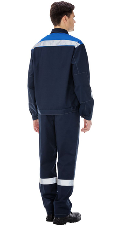 Костюм мужской рабочий "Тимбер-МПТ" РФ синий-василек с ПК - ПОД ЗАКАЗ