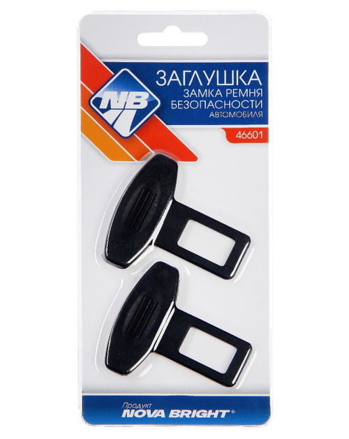 Заглушка ремня безопасности Nova Bright пластик 2шт