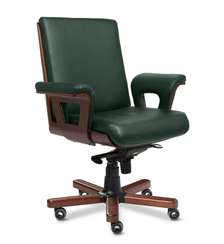 Кресло для руководителя Cadis B зелёная кожа