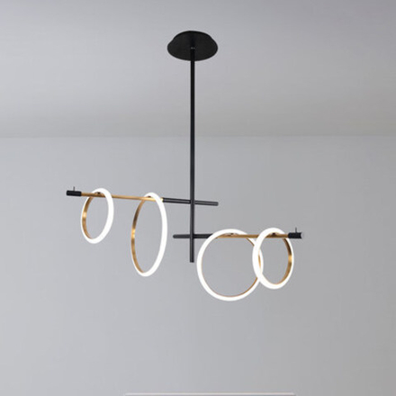 Ceiling design lamp Ulaop by Marchetti Illuminazione (4 lampshade ,  2 level)
