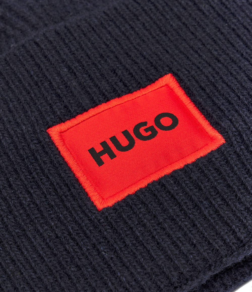 Хлопковая шапка Xaff 6 HUGO - темно-синий(50496011)