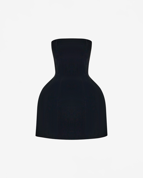 Платье мини корсетного типа из бархата