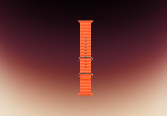 Часы Apple Watch Ultra 2 GPS + Cellular 49 мм, титановый корпус, ремешок Ocean Оранжевого цвета