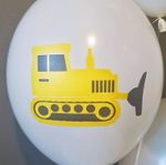 Набор шаров. Строительная техника, Белый, пастель, Ассорти.