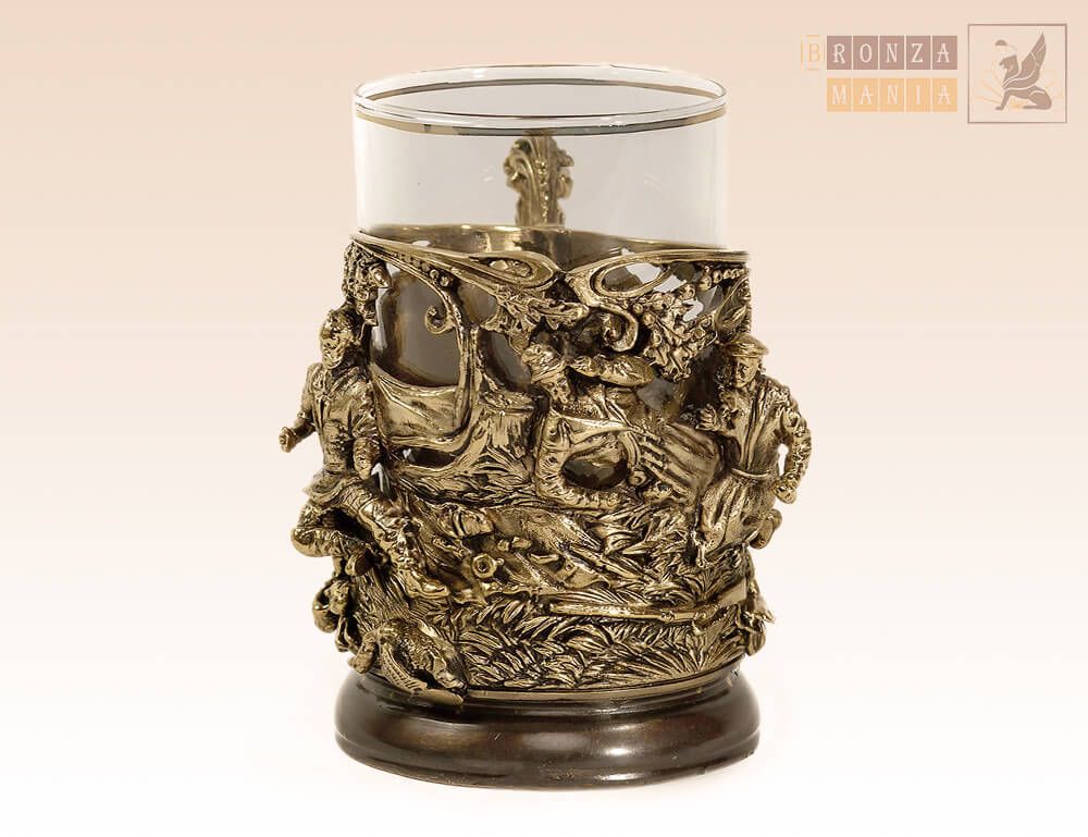 подстаканник Охотники на привале