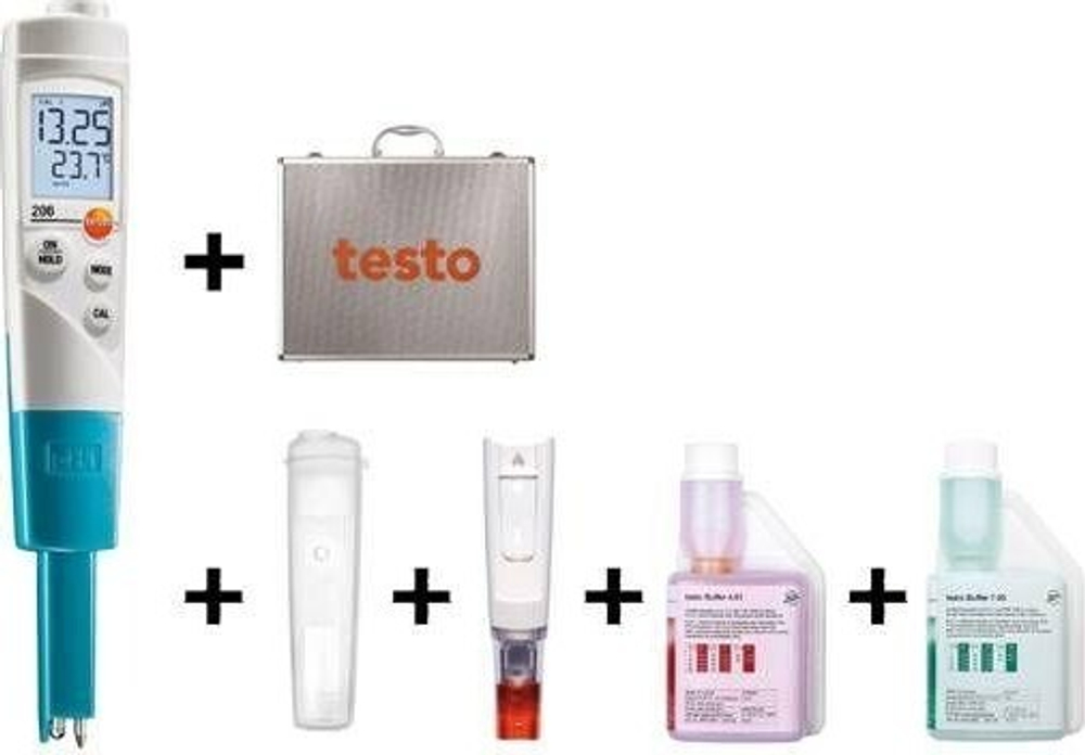 Прибор для измерения pH/°C Testo 206 pH1 (с принадлежностями) 0563 2065