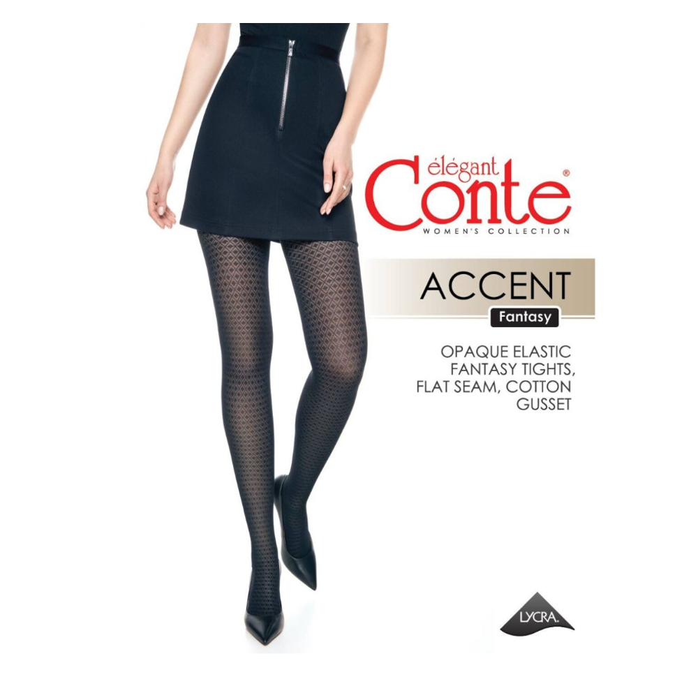 Колготки женские Conte &quot;Fantasy Accent&quot;, 50 den, размер 3, nero