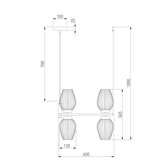 30183/4 / подвесной светильник / латунь Smart