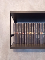 Полка настенная для книг двойная Графит