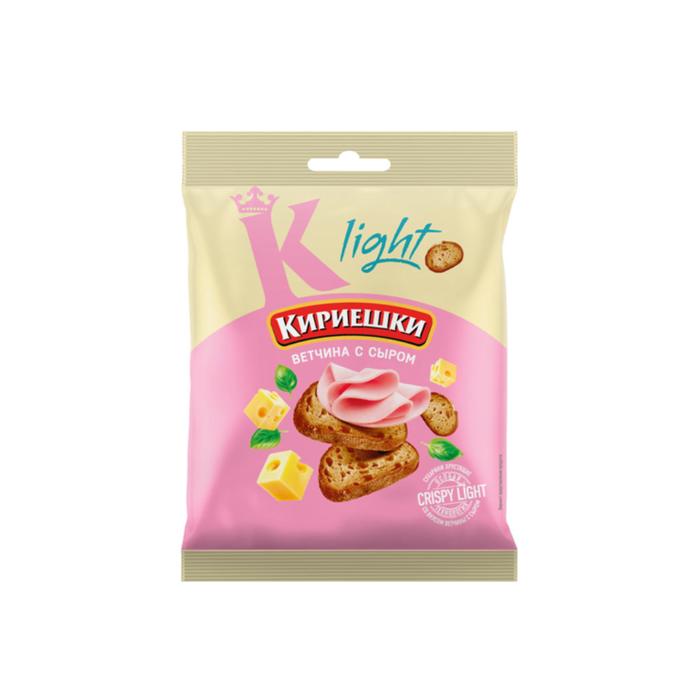 Кириешки ржаные Light  Ветчина с сыром 33 гр