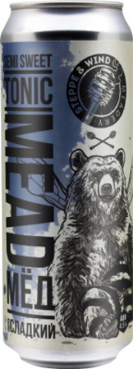 Медовуха Степь и Ветер Тоник Мид / Mead Steppe & Wind Tonic Mead 0.45 - банка
