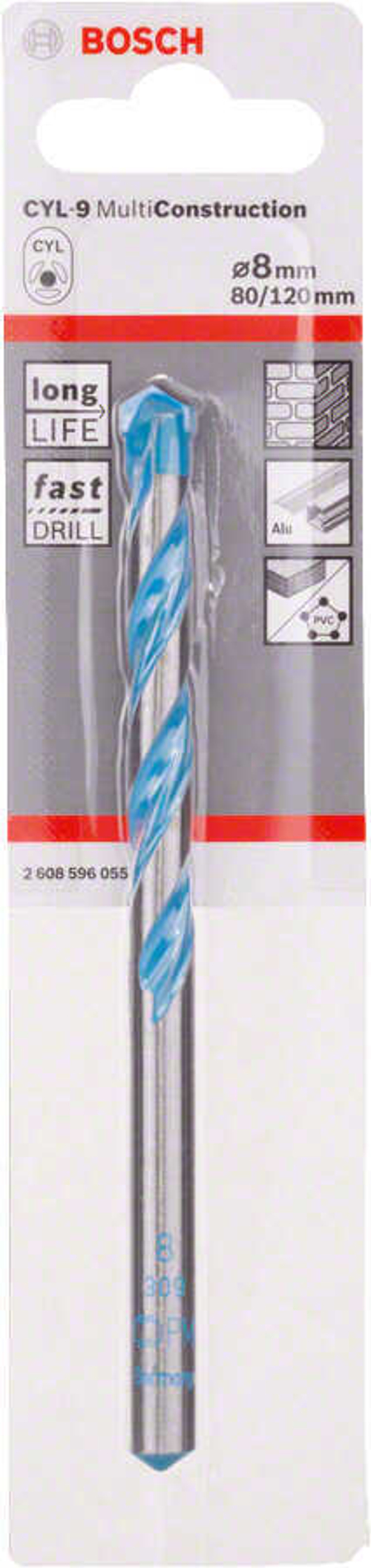 Универсальное сверло CYL-9 Multi Construction, 8 мм 2608596055