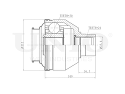 ШРУС внутренний UNIO CVJ-30114