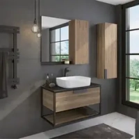 Тумба с раковиной Comforty Кёльн , дуб темный (75-90)
