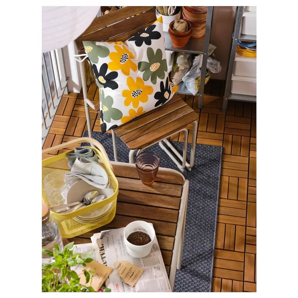 Стол + 2 стула + табурета - FURUÖN / FURUОN IKEA/ ФУРУОН  ИКЕА, 56х75 см, коричневый/черный