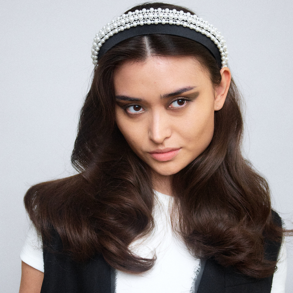 Кокошник XS с жемчугом в три ряда