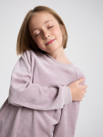 Велюровый комплект Mjölk (свитшот и брюки) White Sand