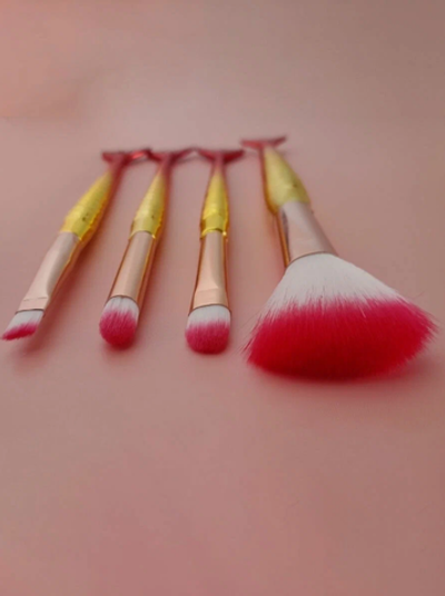 Набор кистей для косметики и блеск тату Русалочка