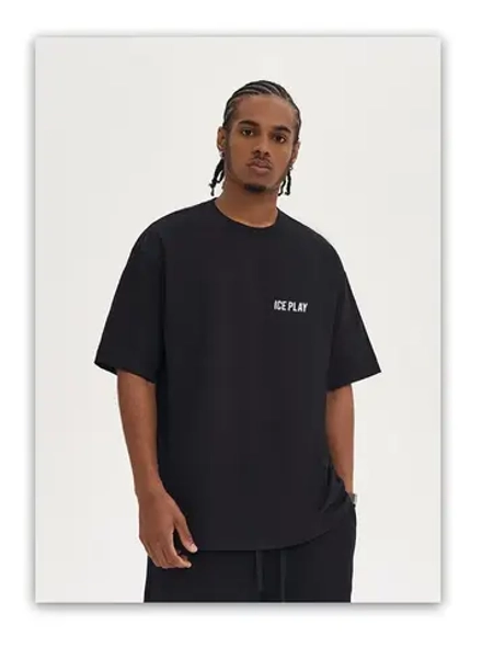 Футболка муж. ICE PLAY F01J черный лого база
