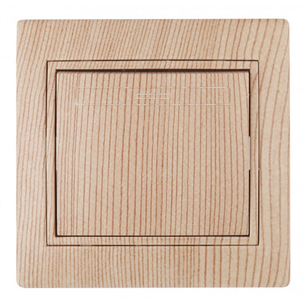 Выключатель Intro Plano 1-101-11 одноклавишный 10А-250В, IP20, СУ, сосна