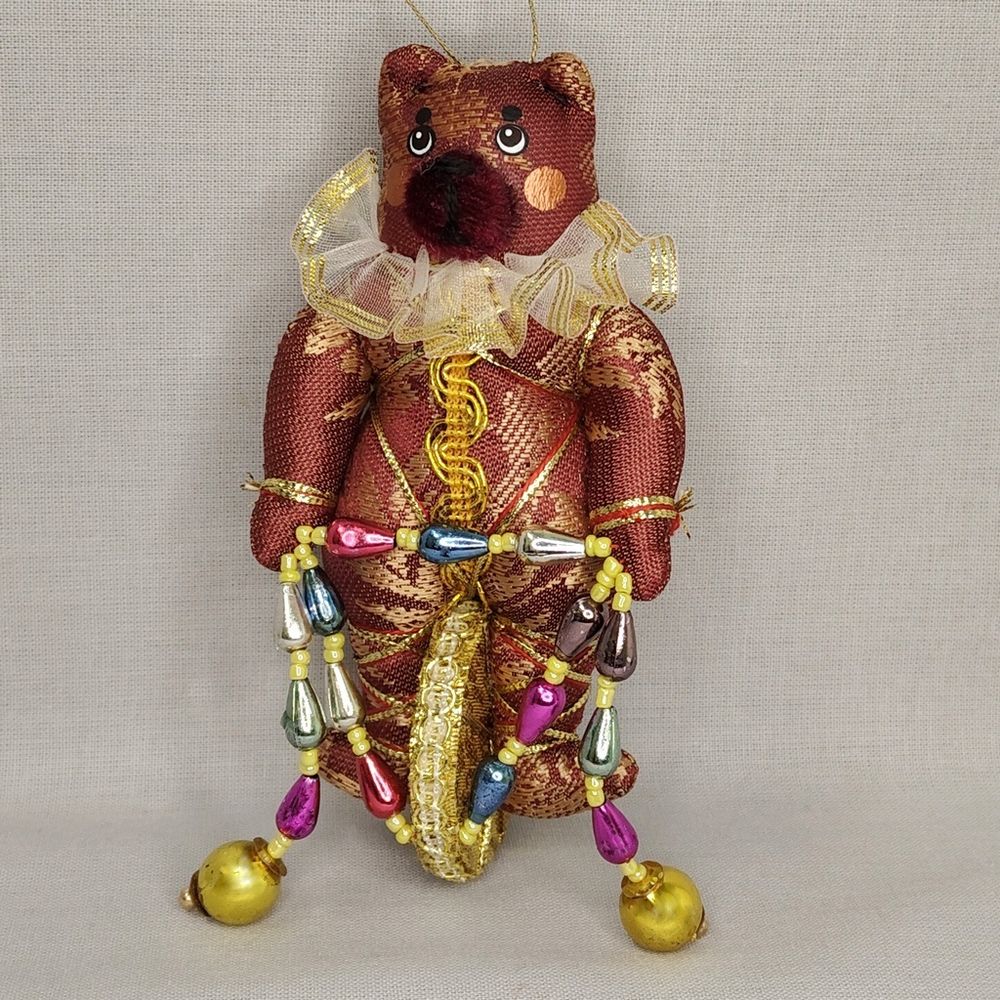 Ёлочная игрушка Медведь на колесе