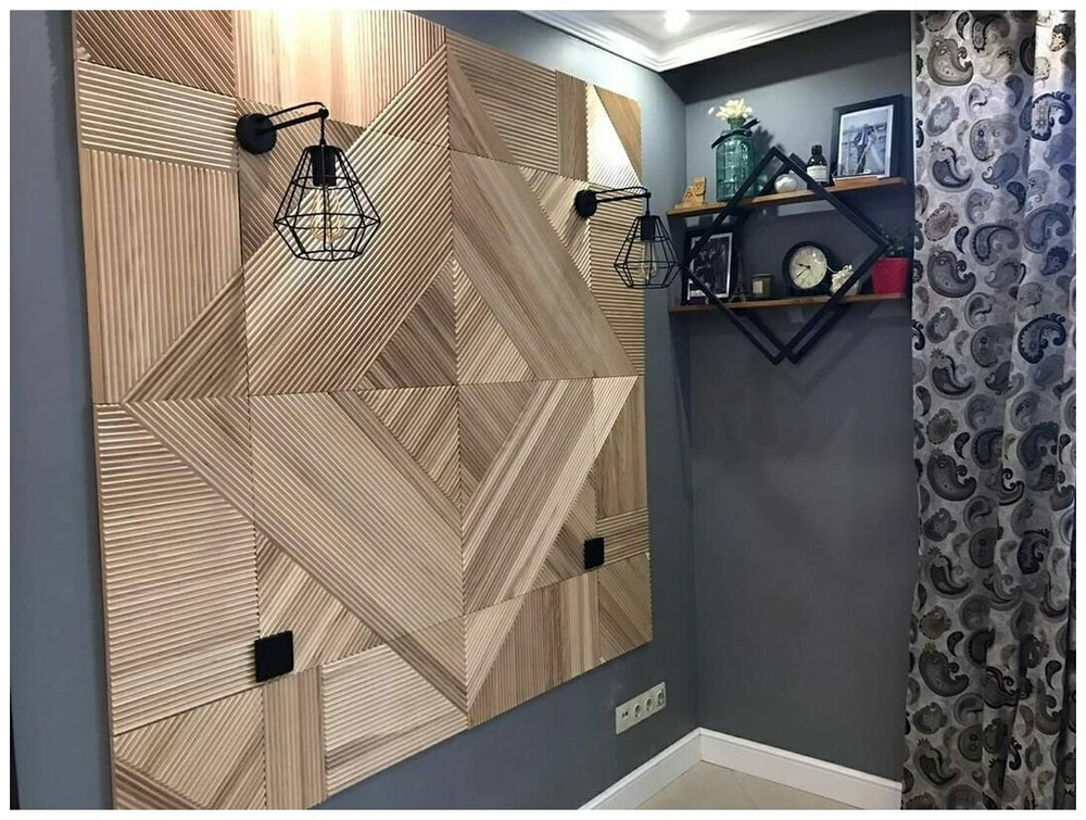 Рифленые стеновые панели из Ясеня