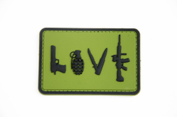 Шеврон Love Guns PVC. Олива