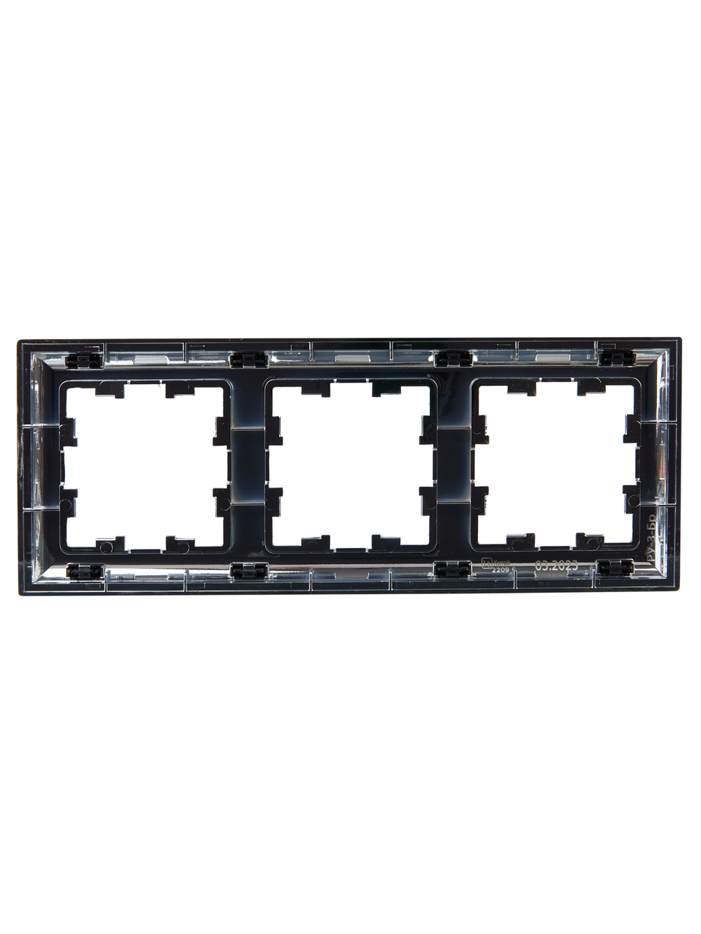 BRITE Рамка 3-местная РУ-3-Бр хром/черный IEK