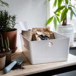 Короб для хранения IKEA KUGGIS (КУГГИС), Пластик, Белый, 26x35x15 см