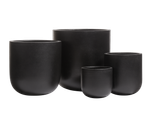 Кашпо TREEZ ERGO - Hard Rock - Цилиндрическая Чаша - Антрацит