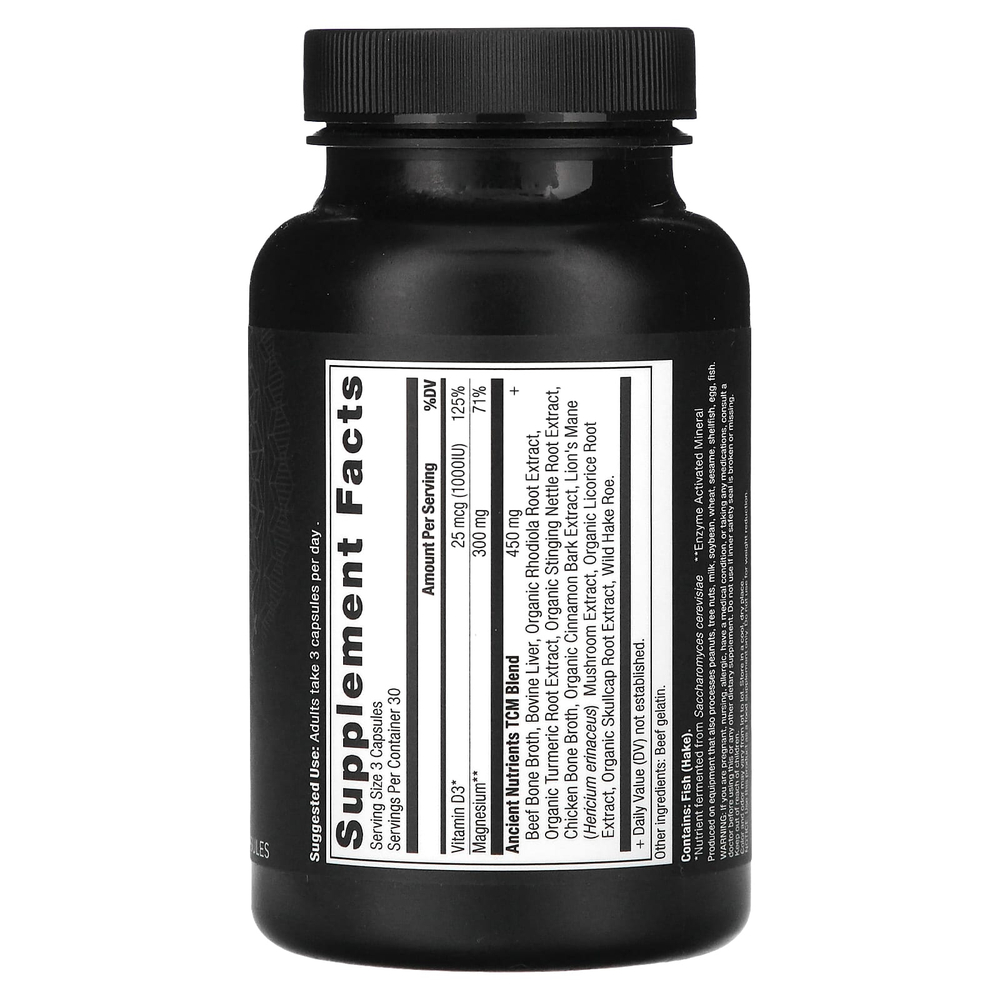 Ancient Nutrition, магний, 90 капсул