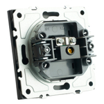 Розетка телевизионная 1-местная (механизм), STEKKER, 75 Ом, 5-862МГц, серия Эмили, RST00-5108-05, черный уголь, soft touch 49849