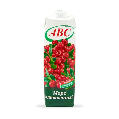 Морс "Клюквенный" 1л, "ABC", Беларусь