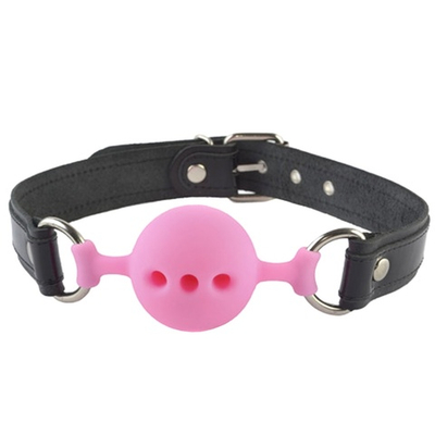 Кляп Sitabella розовый 4,4 см ремешок черный