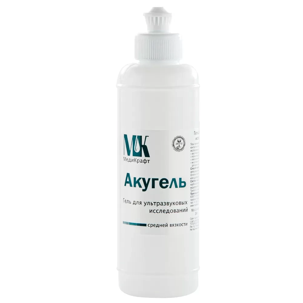 Гель для УЗИ Акугель 260 гр Средней вязкости с крышкой пуш-пул