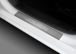 Накладки на пороги Rival для Haval Jolion 2021-н.в., нерж. сталь, с надписью, 4 шт., NP.9403.3