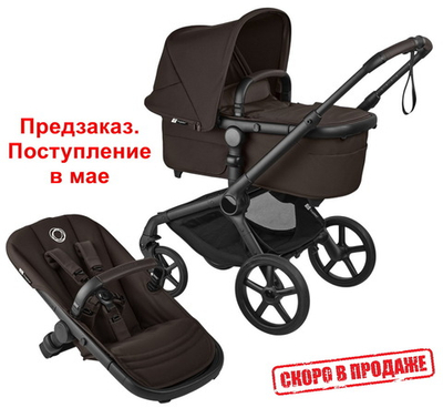 Коляска Bugaboo Fox 5 Renew complete 2 в 1 Black/Cocoa Brown-Cocoa Brown