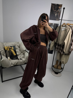 Костюм женский арт. 862 цвет "коричневый"