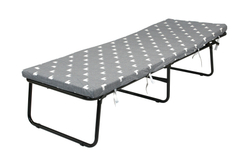 Кровать раскладная Соната мягкая лист 50мм арт.РП-700-Э-50 (цвет ткани серый рис.тетрис (1 шт. в уп.)