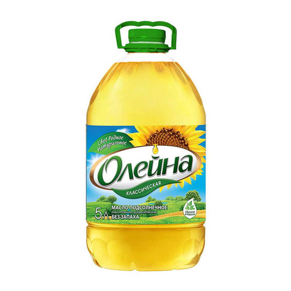 Масло Подсолнечное Олейна Рафинированное 5л