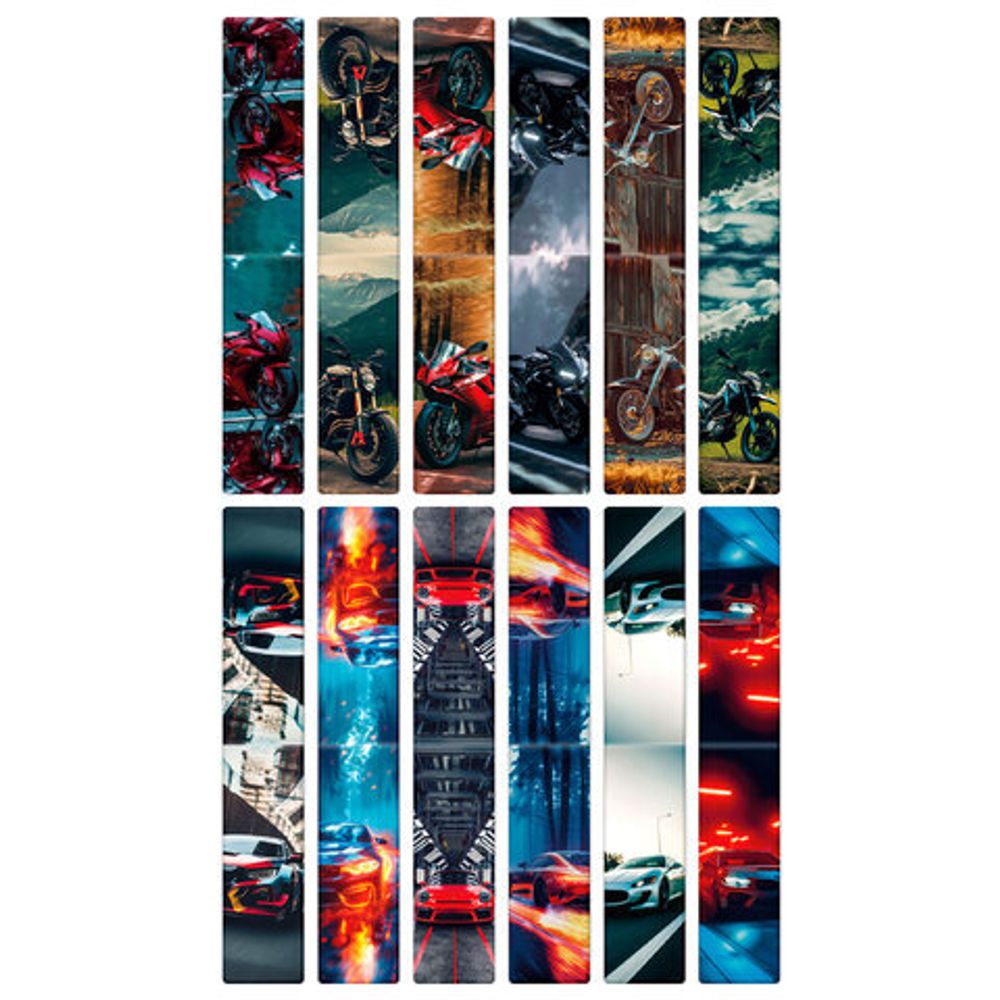 Закладки для книг МАГНИТНЫЕ, "BOYS", комплект 12 штук, 60x20 мм, FUNSTER (ФАНСТЕР), 116656